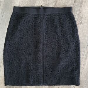Ann Taylor black lace mini skirt